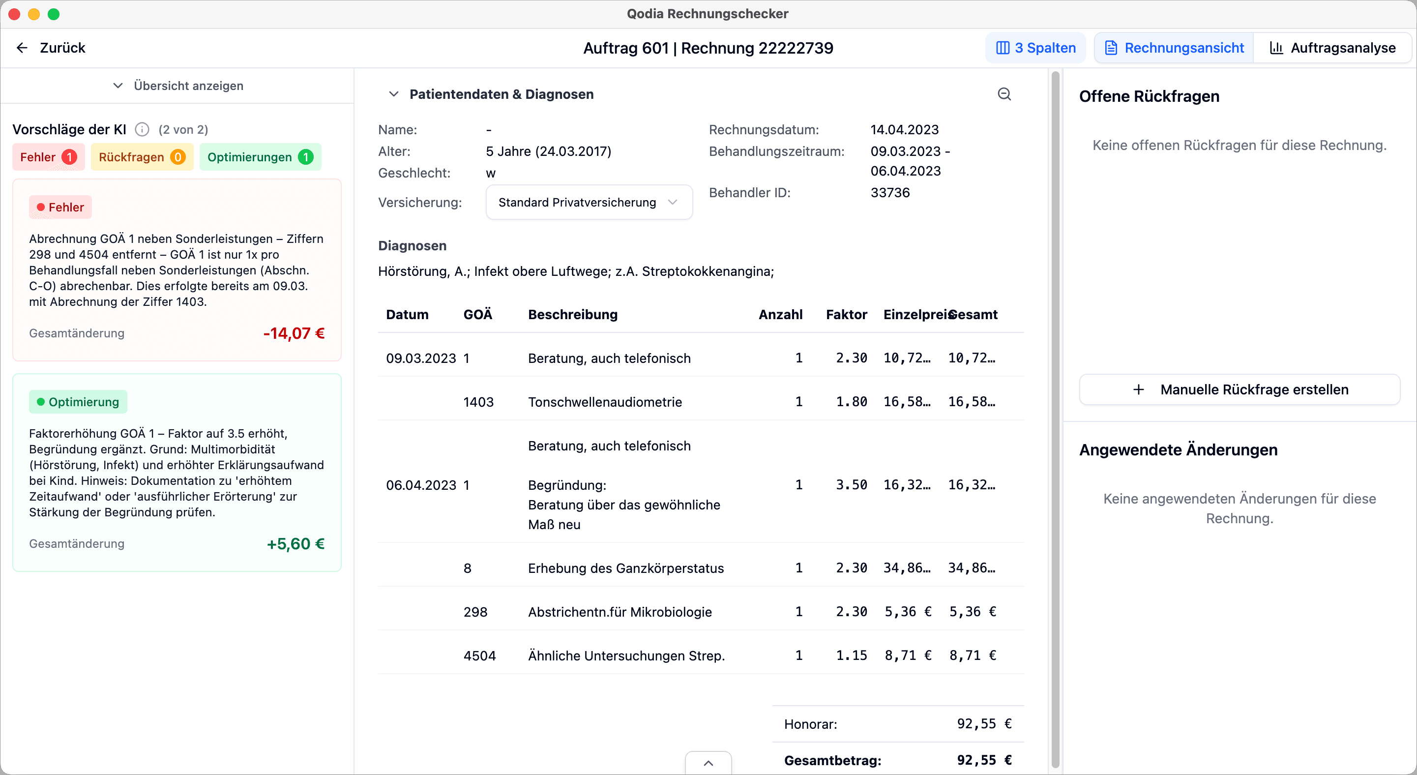 Rechnungsprüfung - Automatische Fehlerkennung